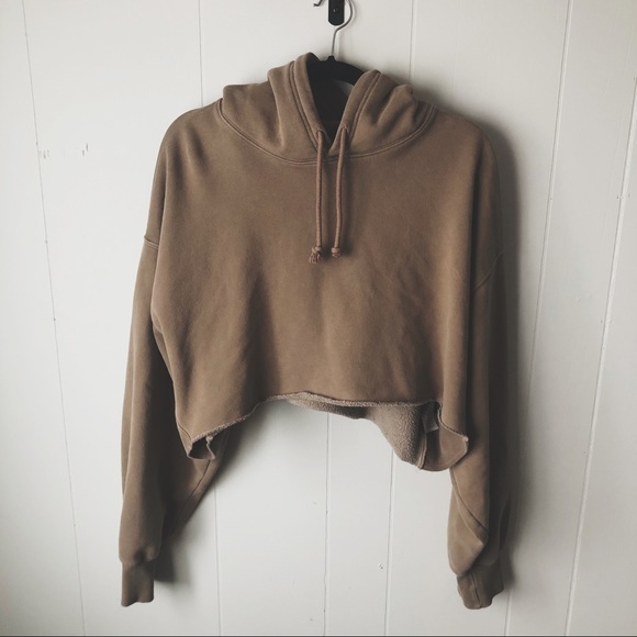 ARITZIA Cozy Fleece Boyfriend Cropped Hoodie Size 3 - Picture 2 of 7